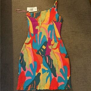 L*Space Multicolor Abstract Mini Dress